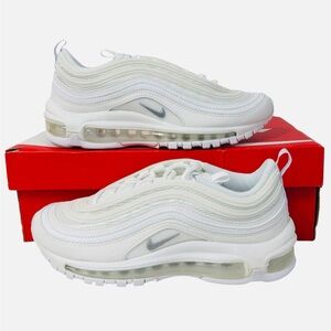 Nike Air Max 97 Athletic Running Shoes White Mens Size 5/Womens Size 6.5